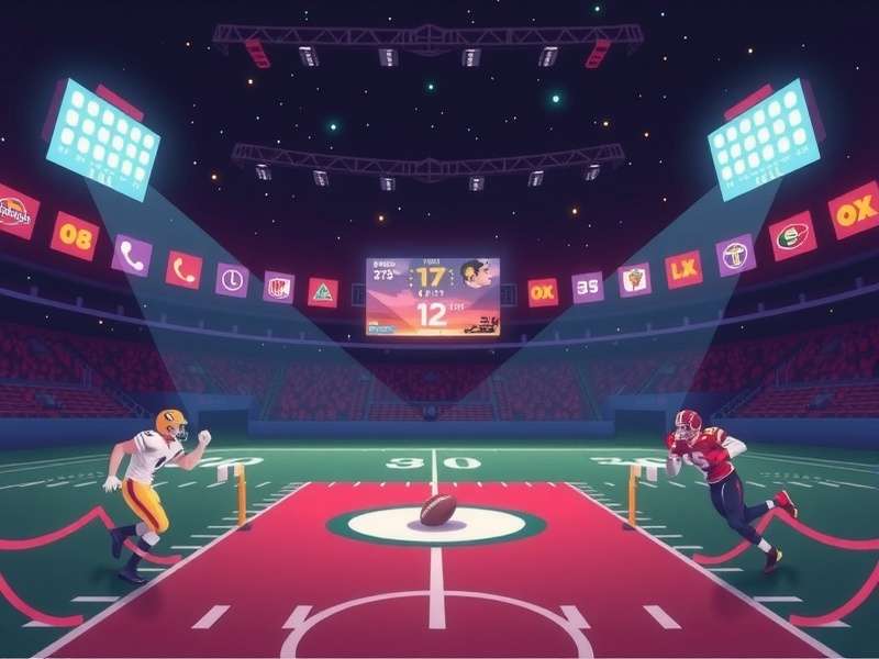 Gameplay screenshot of Retro Bowl College showing a dramatic touchdown pass