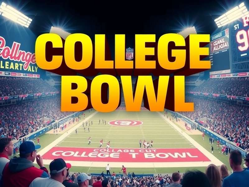 College Bowl gameplay screenshot showing pixel art football action