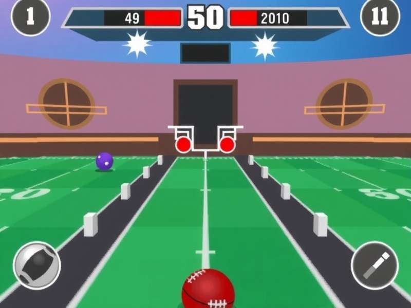 Retro Bowl gameplay screenshot showing a quarterback passing