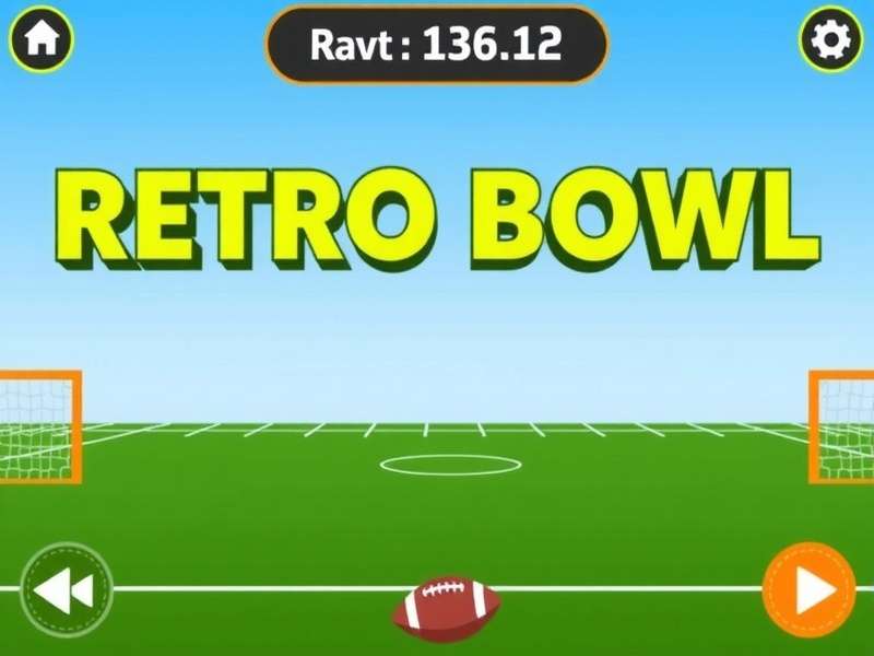Retro Bowl gameplay screenshot showing 8-bit football action