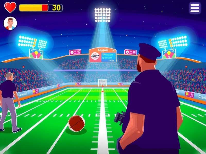 Retro Bowl gameplay screenshot showing a quarterback throwing a pass