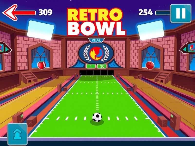 Retro Bowl gameplay screenshot showing football action