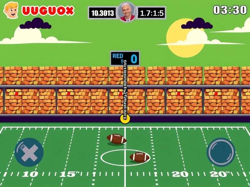 Retro Bowl Game Unblocked 911 gameplay screenshot showing a football match in retro pixel art style
