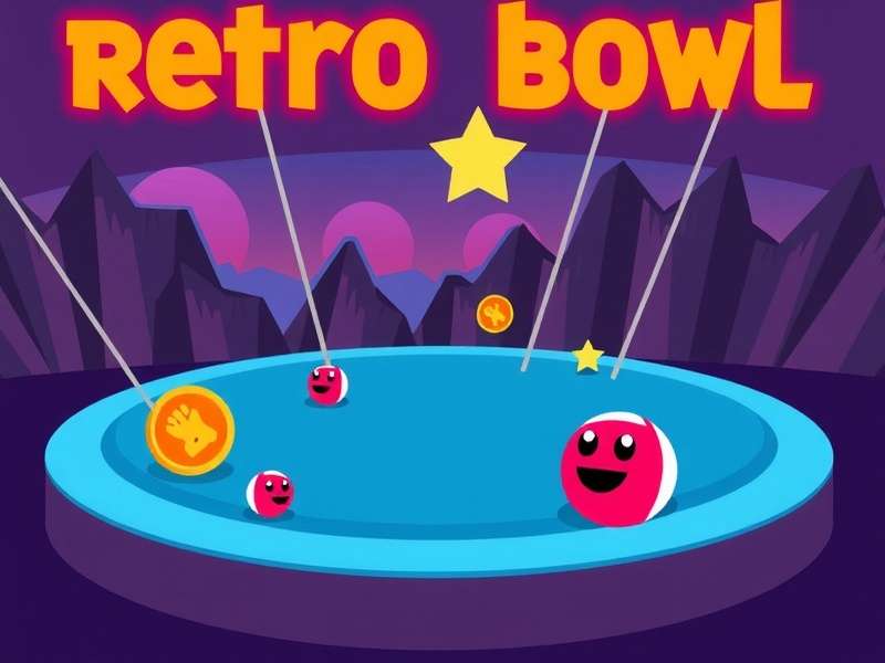 Javaspence Retro Bowl gaming setup with retro aesthetics and neon lights