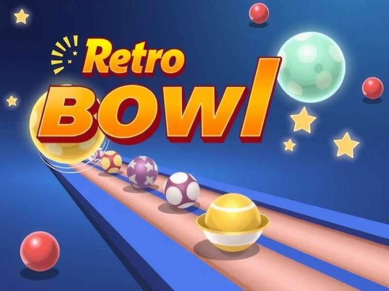 Retro Bowl App gameplay showing a quarterback throwing a pass downfield